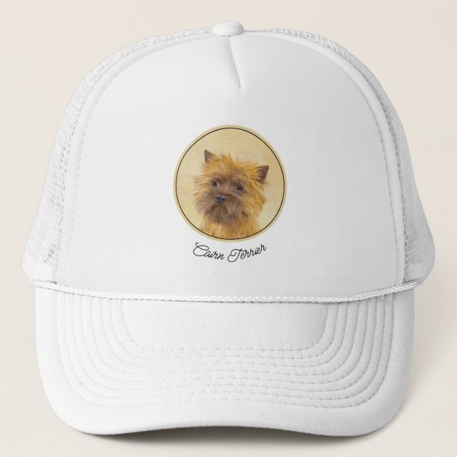 Cairn Terrier-målning - Cute Original Hund Art Keps (Framsida)