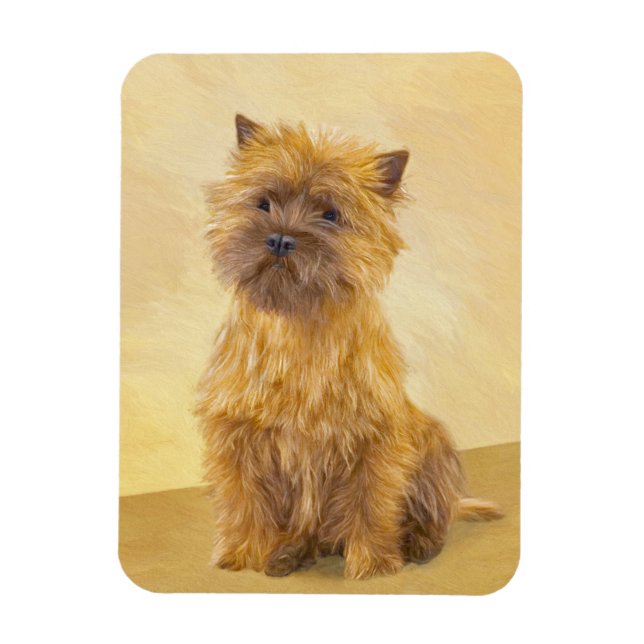 Cairn Terrier-målning - Cute Original Hund Art Magnet (Vertikal)