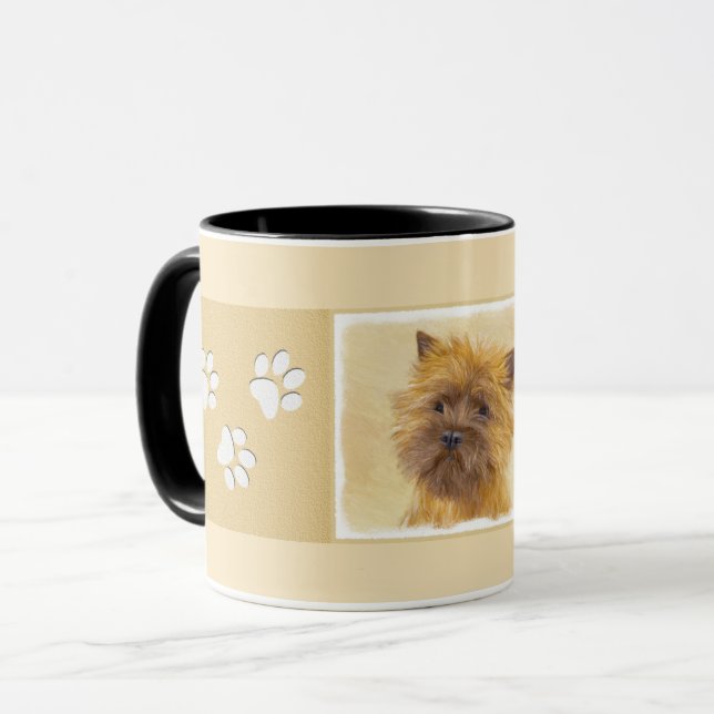 Cairn Terrier-målning - Cute Original Hund Art Mugg (Framsida vänster)