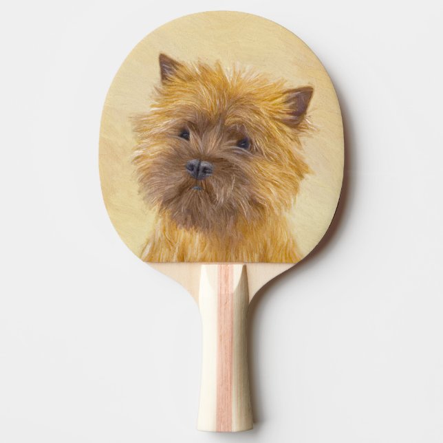 Cairn Terrier-målning - Cute Original Hund Art Pingisracket (Framsidan)