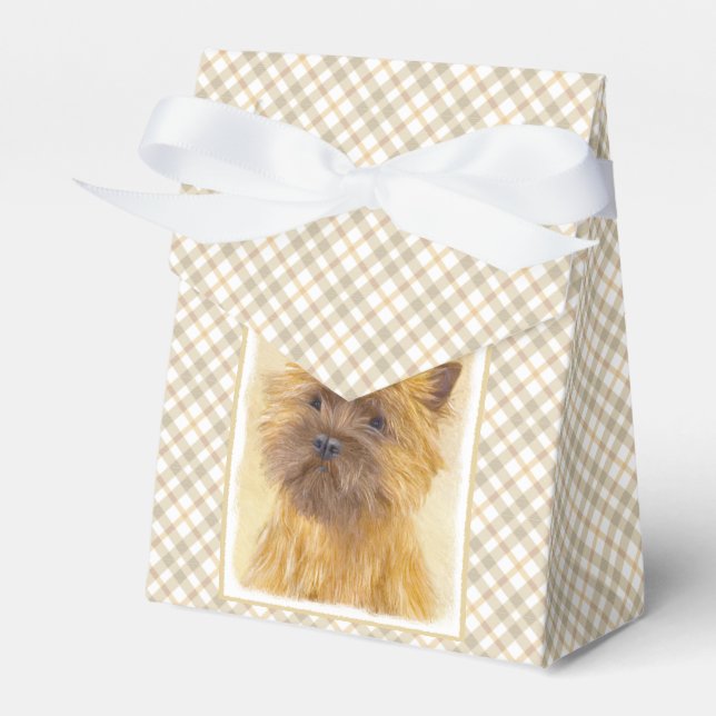Cairn Terrier-målning - Cute Original Hund Art Presentaskar (Framsidan Sidan)