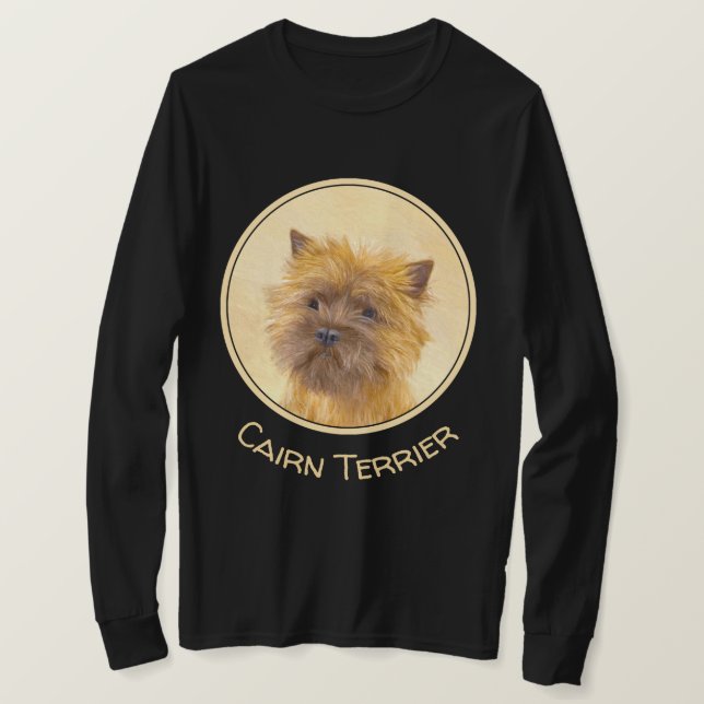 Cairn Terrier-målning - Cute Original Hund Art T Shirt (Design framsida)
