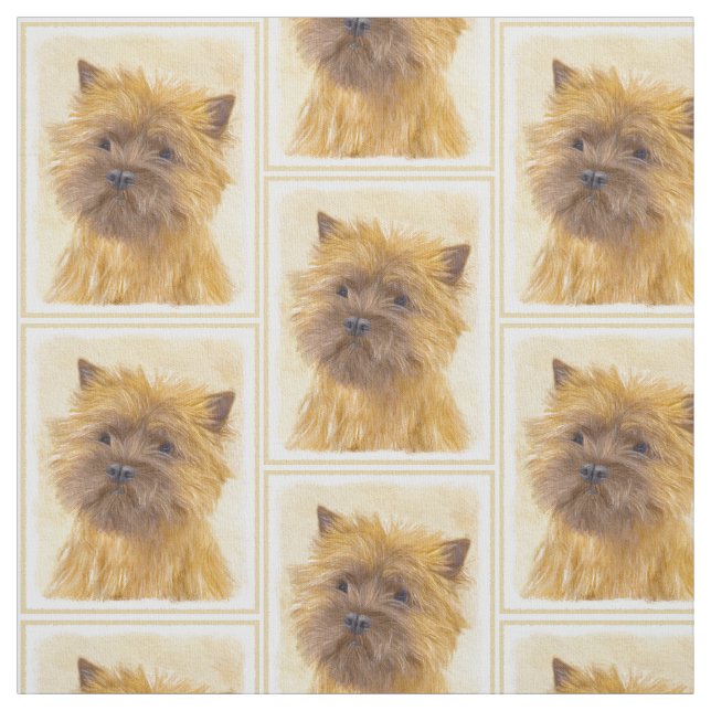 Cairn Terrier-målning - Cute Original Hund Art Tyg (Provkarta)