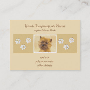 Cairn Terrier-målning - Cute Original Hund Art Visitkort