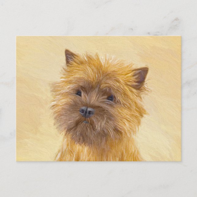 Cairn Terrier-målning - Cute Original Hund Art Vykort (Framsida)