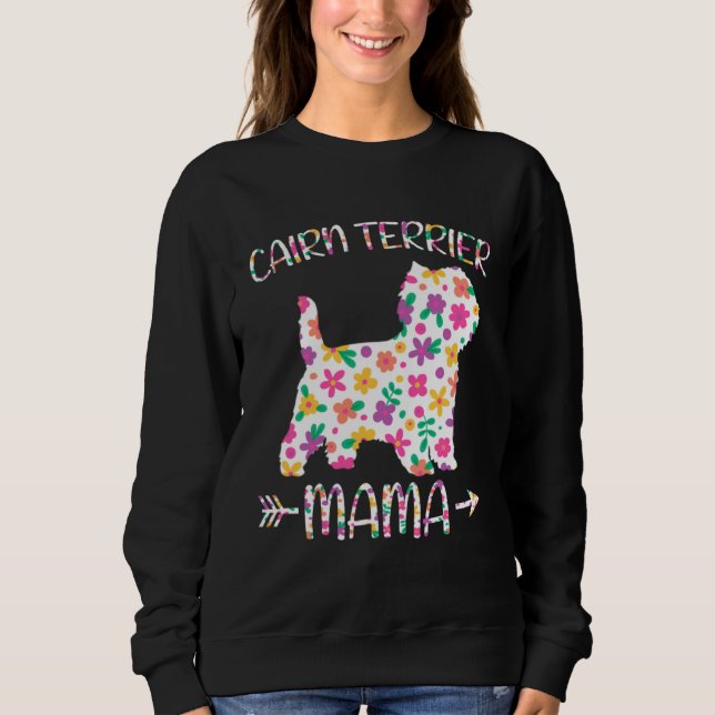 Cairn Terrier Mama Floral Dog Mom Mothers Day T Shirt (Framsida)