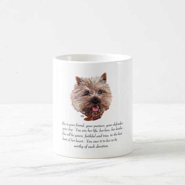 Cairn Terrier Minnesgåva - HONORADIKTION FEMALE er Kaffemugg (Center)