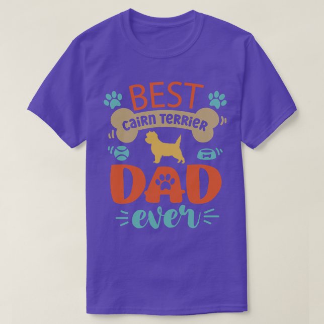 Cairn Terrier Pappa T Shirt (Design framsida)