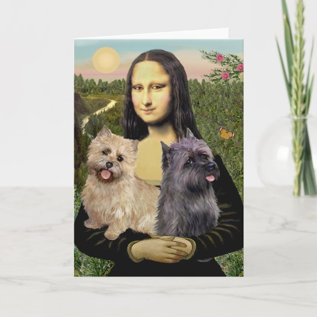 Cairn Terrier-par - Mona Lisa Kort (Framsida)
