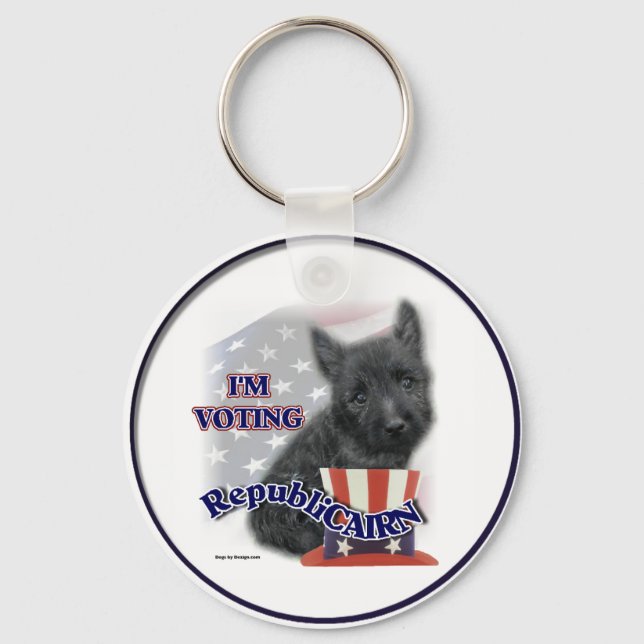 Cairn Terrier-presenter Nyckelring (Framsida)