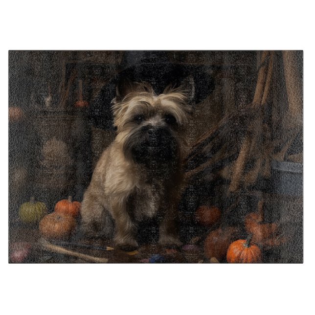 Cairn Terrier Pumpor Halloween Skräckinjagande (Framsidan)