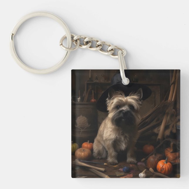 Cairn Terrier Pumpor Halloween Skräckinjagande (Framsidan)
