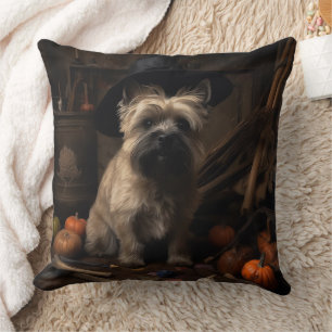 Cairn Terrier Pumpor Halloween Skräckinjagande Kudde