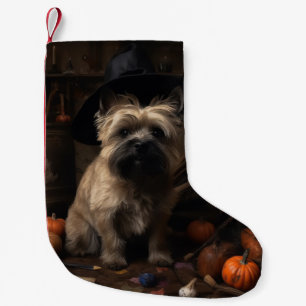 Cairn Terrier Pumpor Halloween Skräckinjagande Liten Julstrumpa