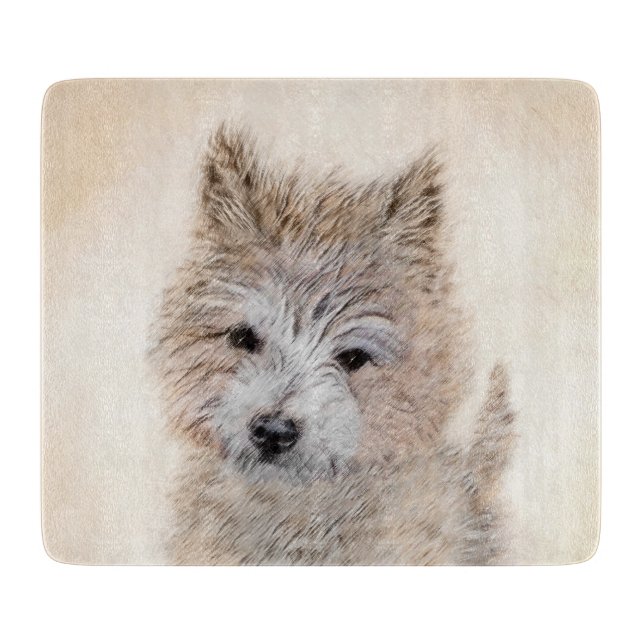 Cairn Terrier Puppy Painting - Original Hund Art (Framsidan)