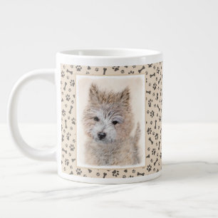 Cairn Terrier Puppy Painting - Original Hund Art Jumbo Mugg