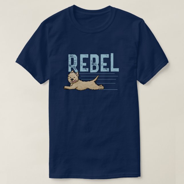 Cairn Terrier Rebel T-Shirt (Design framsida)