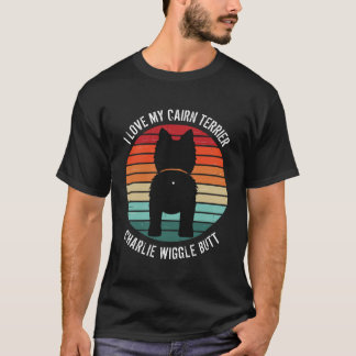 Cairn Terrier Retro Sunset Hund Butt-Shirt T Shirt
