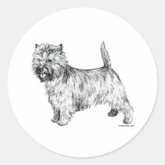 Cairn Terrier Runt Klistermärke