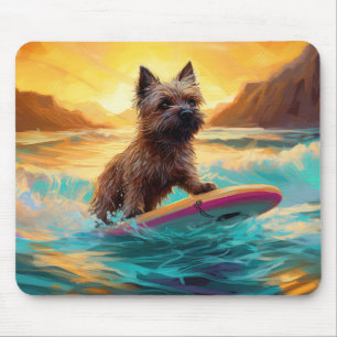 Cairn Terrier Strand Surfing Måleri Musmatta