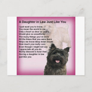 Cairn Terrier - Svärdotter Dikt Vykort
