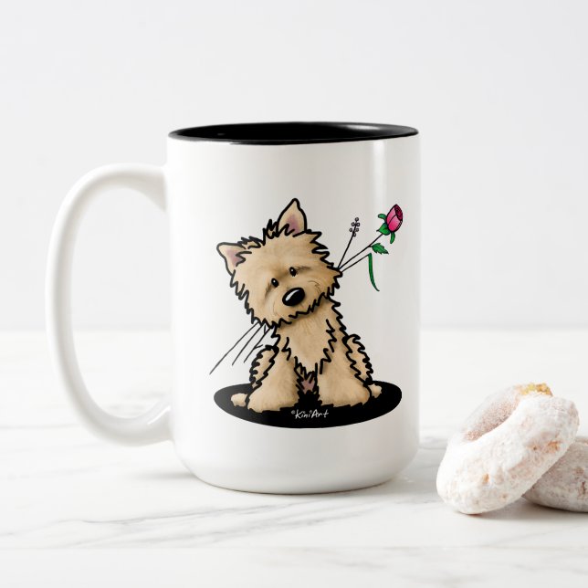 Cairn Terrier Två-Tonad Mugg (Med munk)