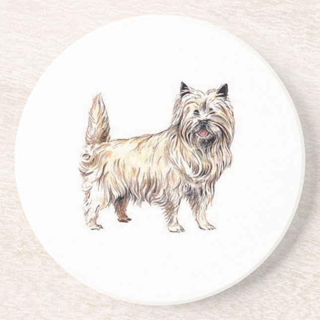 Cairn Terrier Underlägg Sandsten (Framsidan)