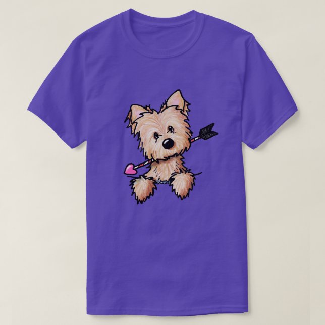 Cairn Terrier Valentine Cupid T-Shirt (Design framsida)