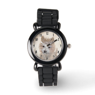 Cairn Terrier Valpmålning - Original Hundkonst Armbandsur