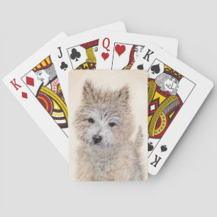 Cairn Terrier Valpmålning - Original Hundkonst Casinokort