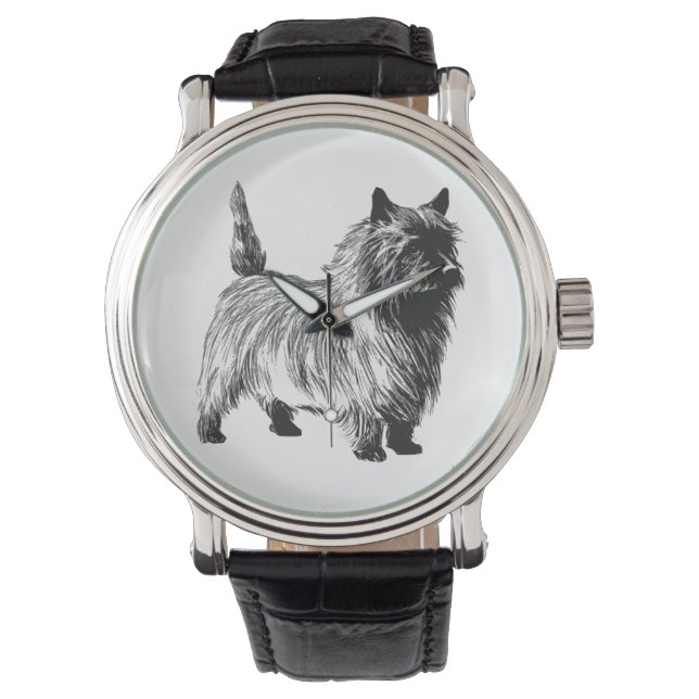 Cairn Terrier - Vintage Armbandsur (Framsida)