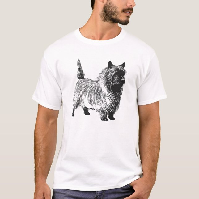 Cairn Terrier - Vintage T-Shirt (Framsida)