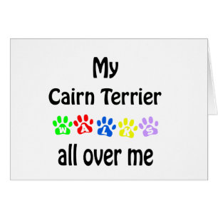 Cairn Terrier Walks Design Hälsningskort