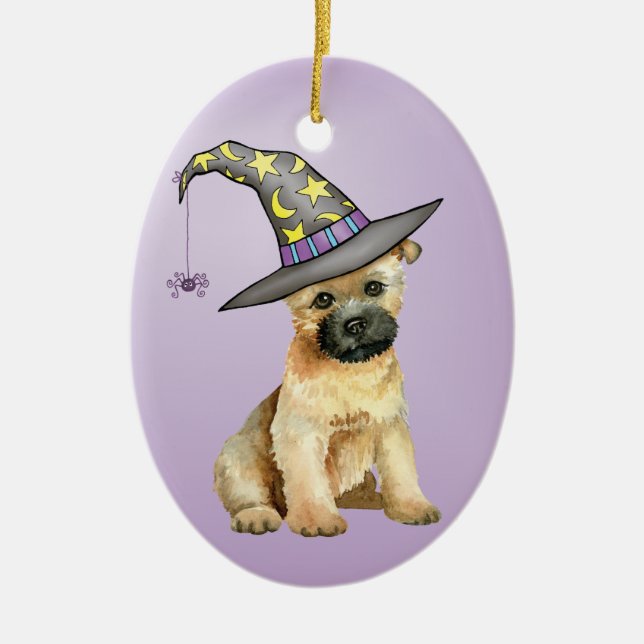 Cairn Terrier Witch Ceramic Ornament (Framsidan)