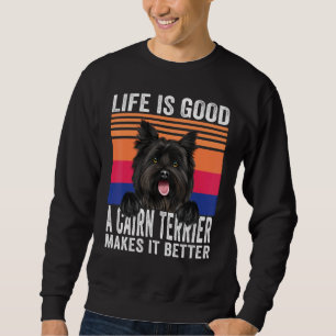 Cairn Terriers Gör Ditt Liv Bra Vintage Lång Ärmad Tröja