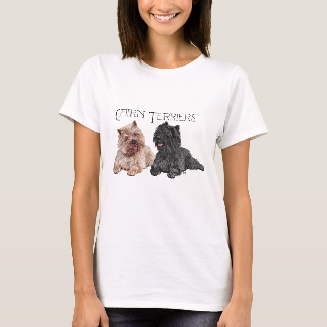 Cairn Terriers T Shirt (Framsida)