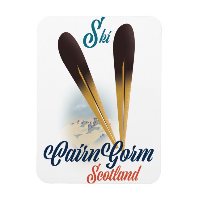 CairnGorm Skottland Skidposter Magnet (Vertikal)