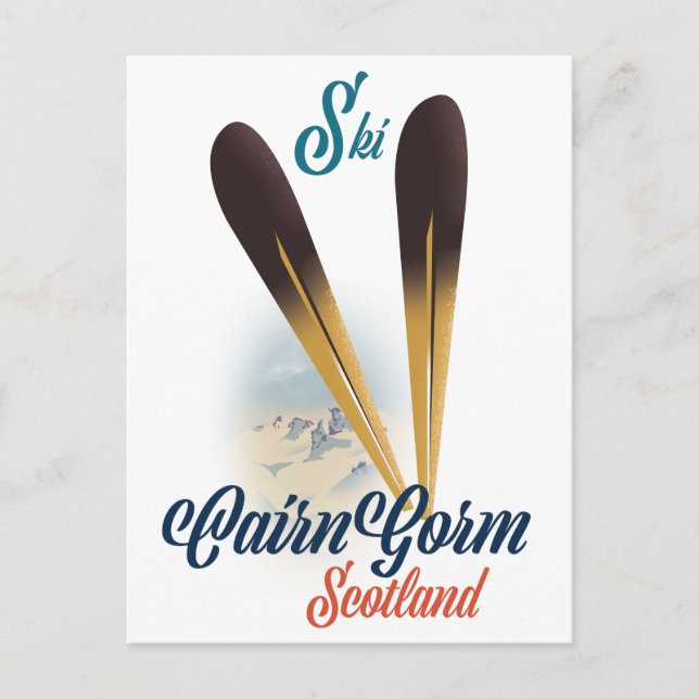 CairnGorm Skottland Skidposter Vykort (Framsida)