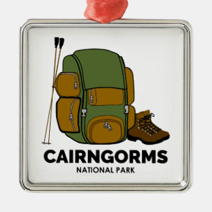 Cairngorms National Park Scotland Backpack Julgransprydnad Metall