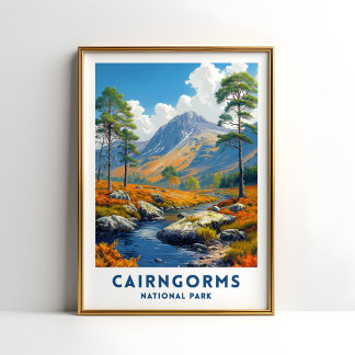 Cairngorms nationalpark Poster Scotland Wall Art