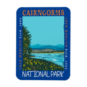 Cairngorms nationalpark Scotland Distress Magnet