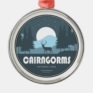 Cairngorms nationalpark Scotland Hjort Julgransprydnad Metall