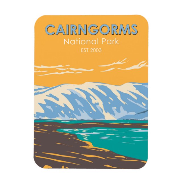Cairngorms nationalpark Scotland Loch Etchachan Magnet (Vertikal)