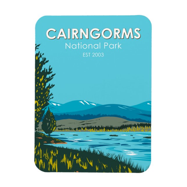 Cairngorms nationalpark Scotland Loch Morlich Magnet (Vertikal)