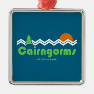 Cairngorms nationalpark Scotland Retro Julgransprydnad Metall