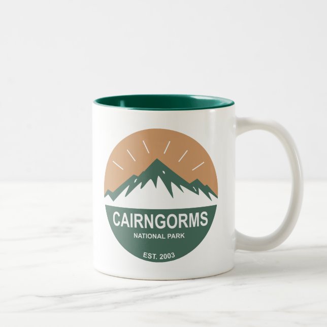 Cairngorms nationalpark Scotland Två-Tonad Mugg (Höger)