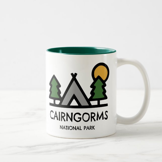 Cairngorms nationalpark Scotland Två-Tonad Mugg (Höger)