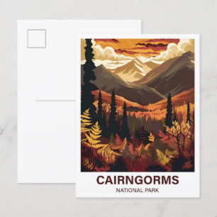 Cairngorms nationalpark Scotlandia Travel Vykort