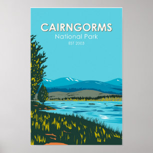 Cairngorms nationalpark Skottland Loch Morlich Poster