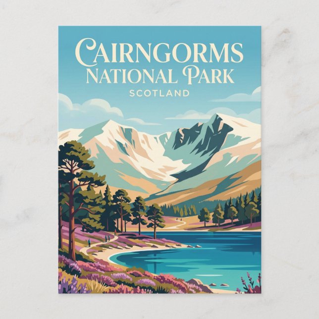 Cairngorms nationalpark Skottland Vykort (Framsida)